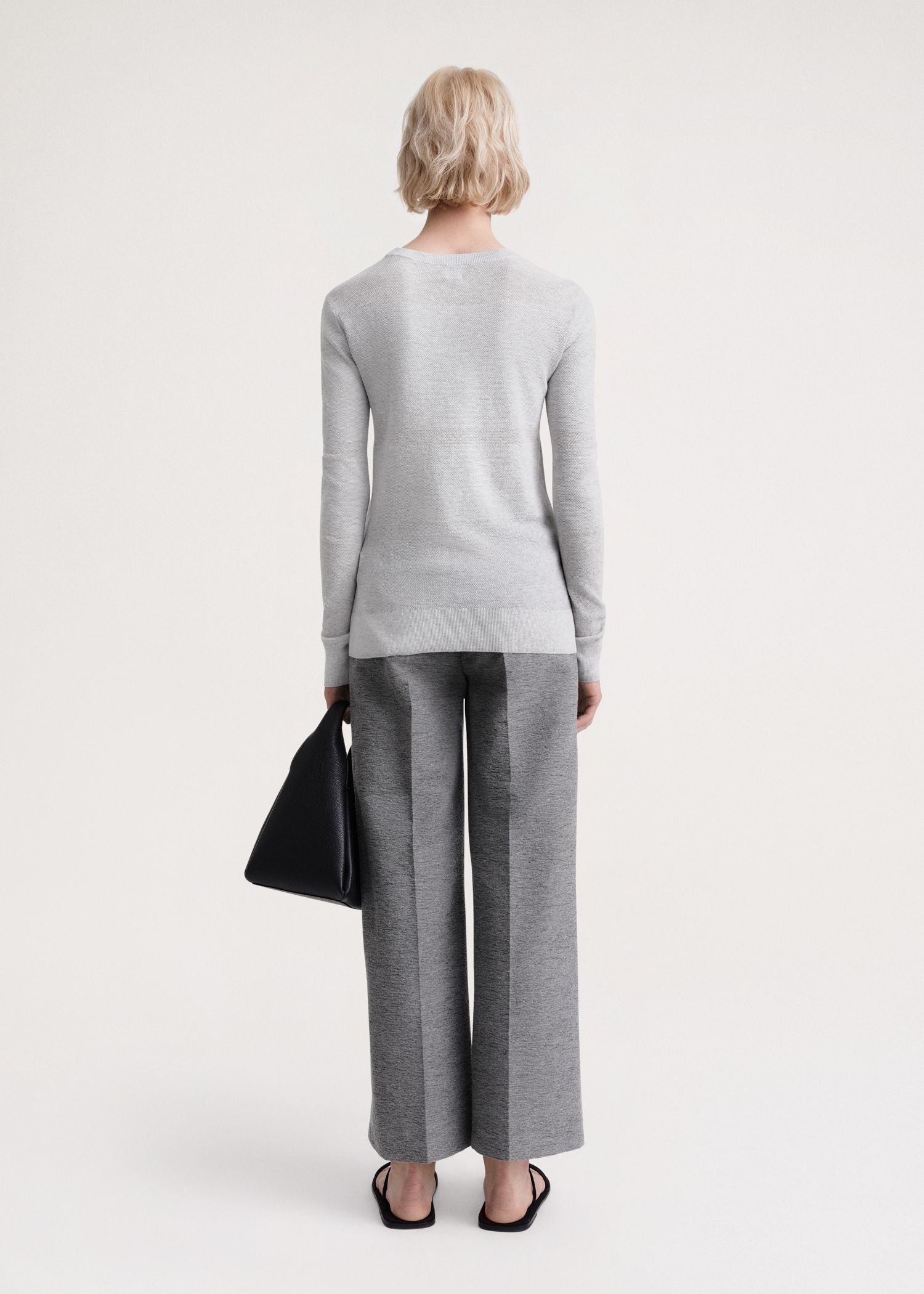 Pull à rayures horizontales - Light Grey Melange