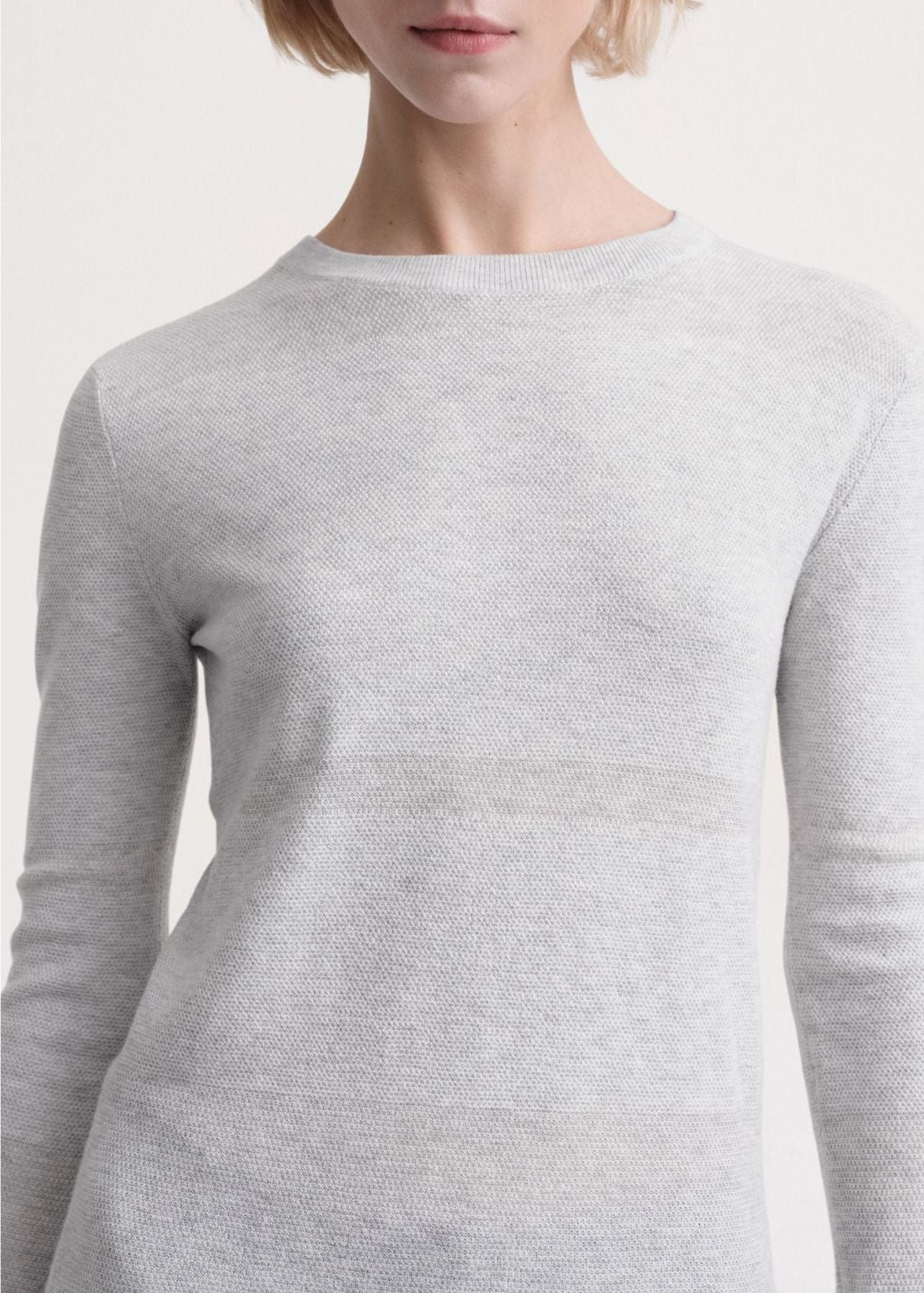 Pull à rayures horizontales - Light Grey Melange