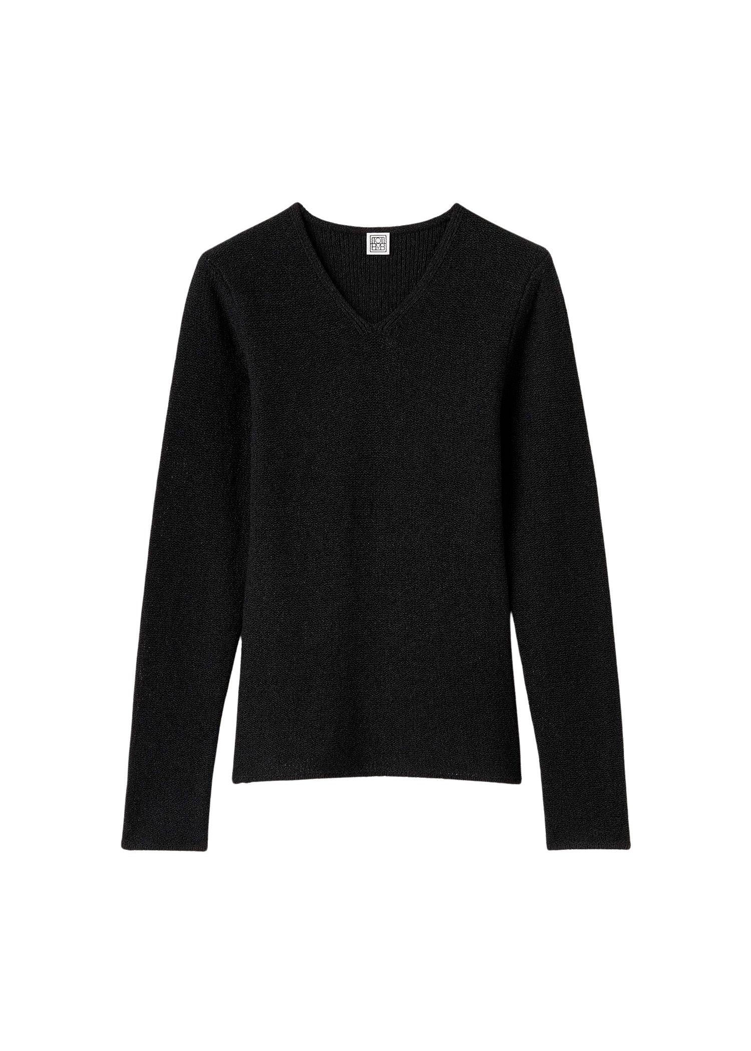 Pull à col V cintré - Black
