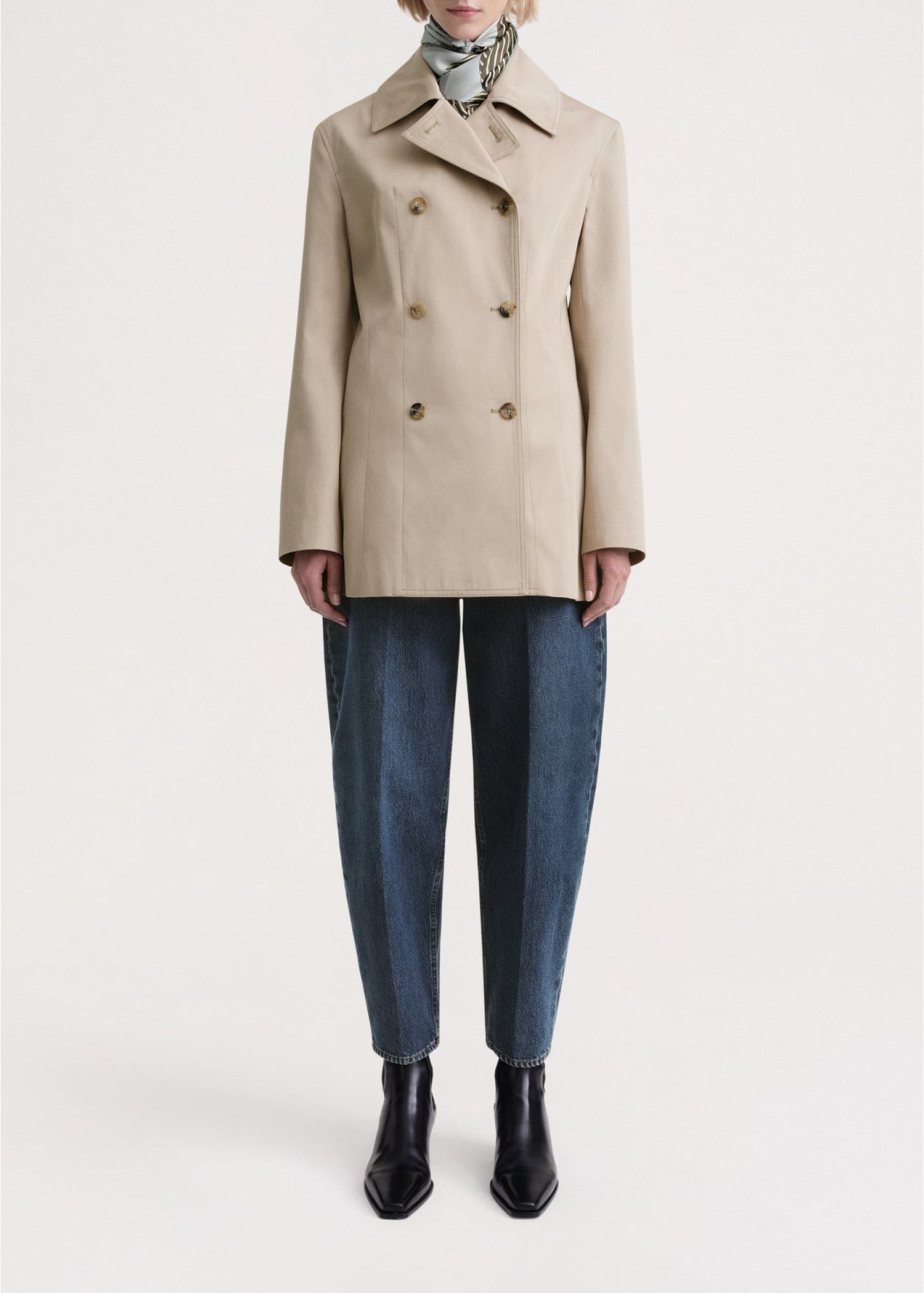 Structured buttoned jacket - Overcast Beige