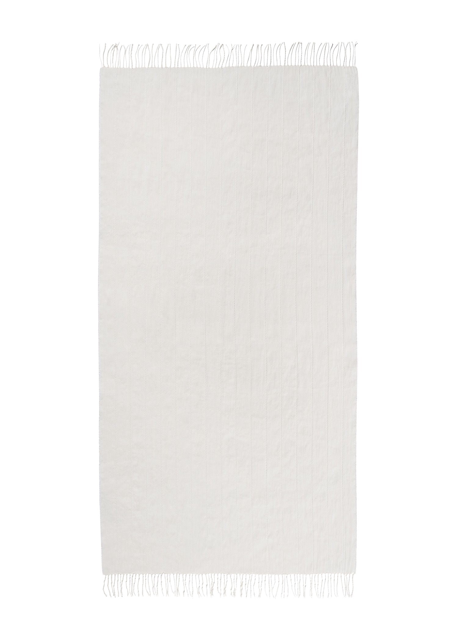 Paréo rayé en lin - Off White