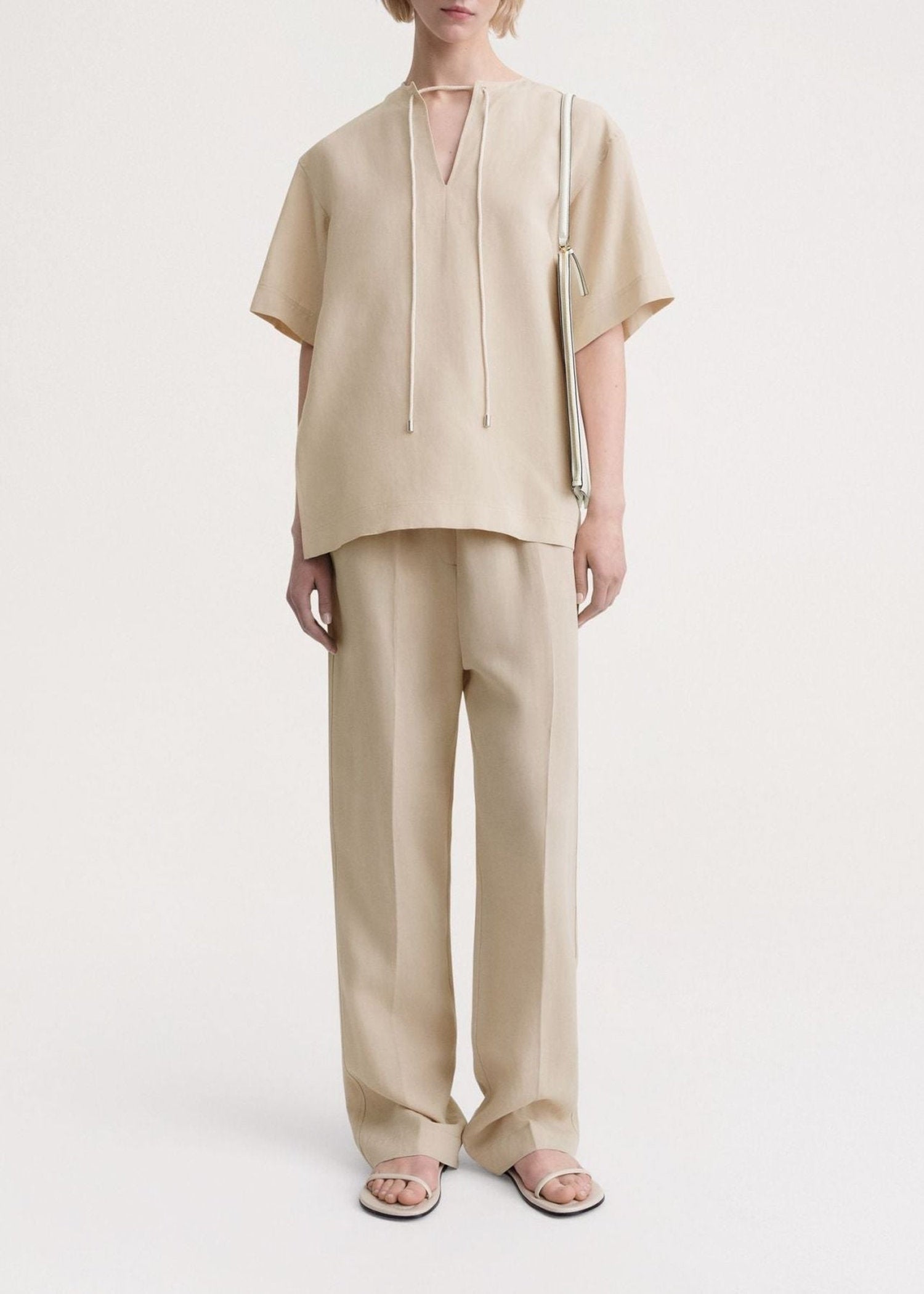 T-shirt à cordons - Overcast Beige