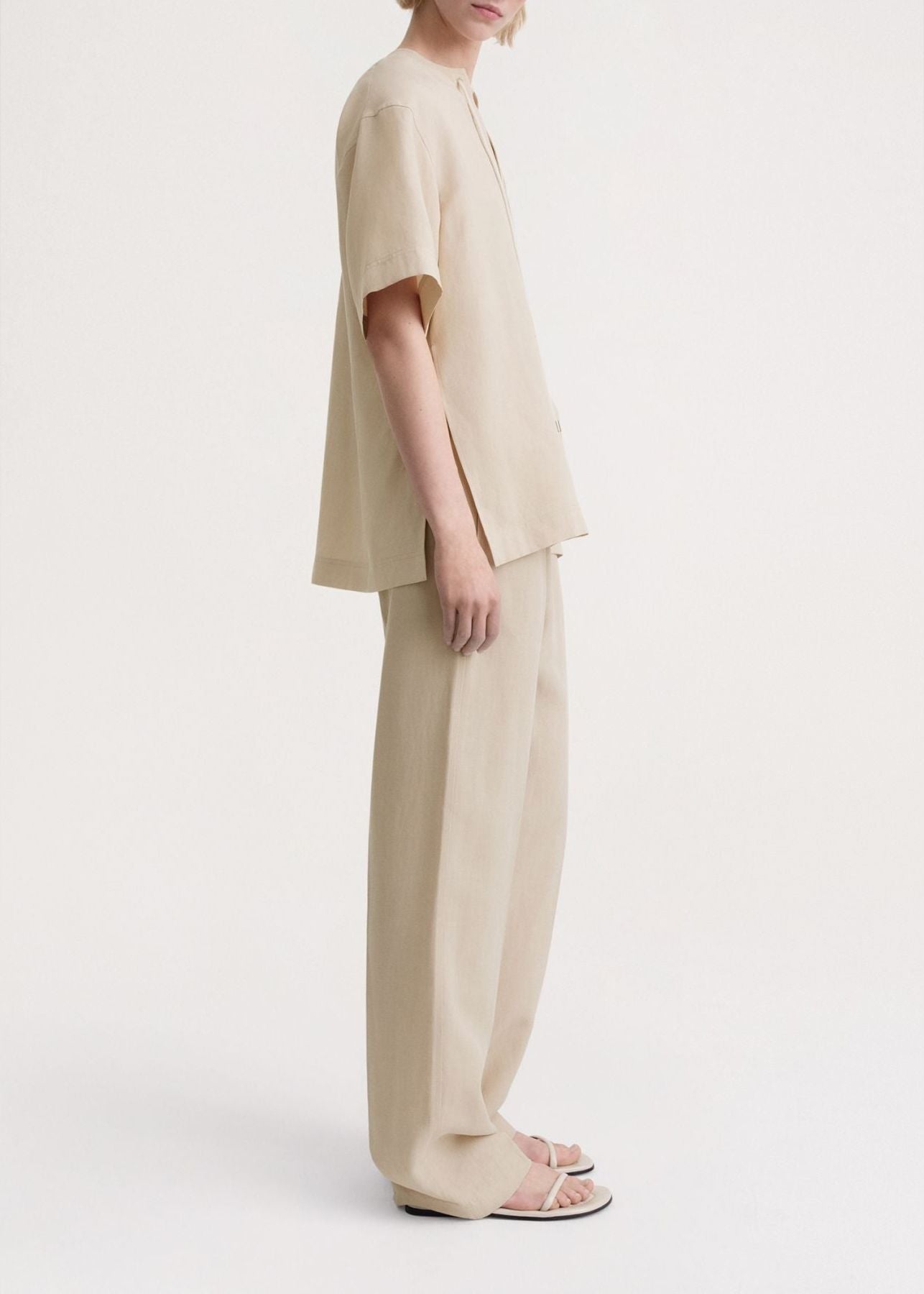 T-shirt à cordons - Overcast Beige