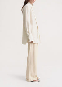Chemise plissée et boutonnée - Macadamia