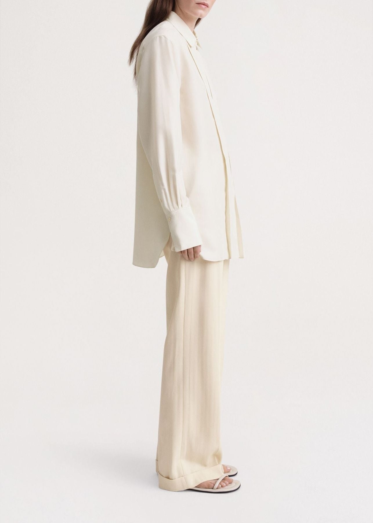 Chemise plissée et boutonnée - Macadamia