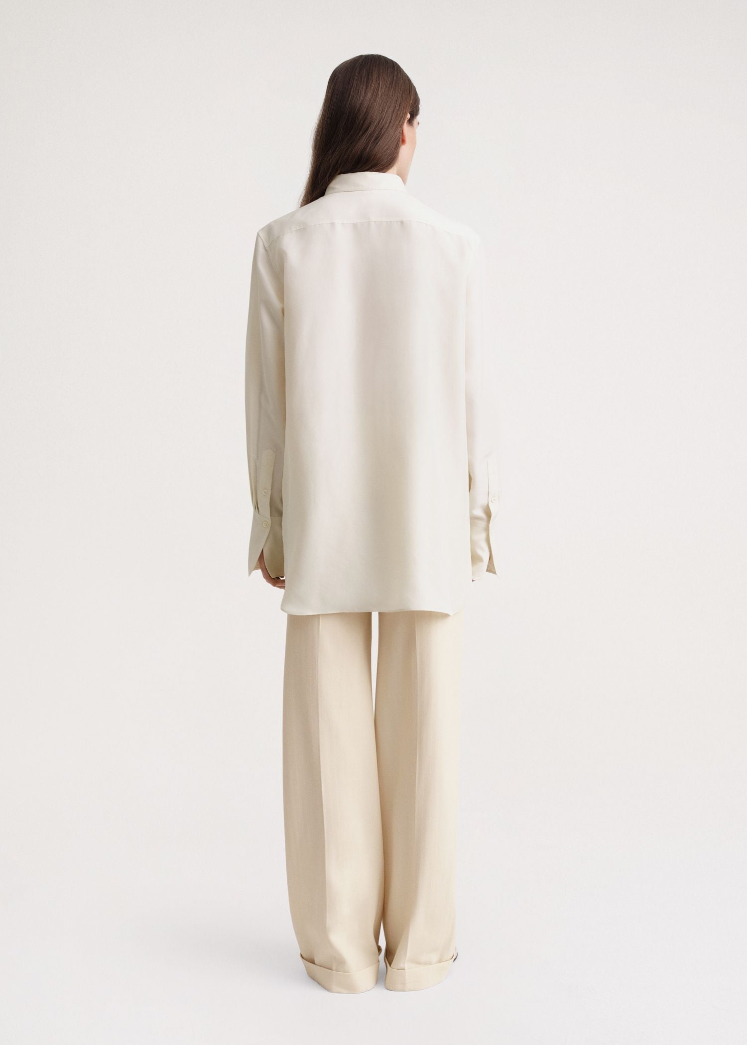 Chemise plissée et boutonnée - Macadamia