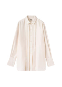 Chemise plissée et boutonnée - Macadamia