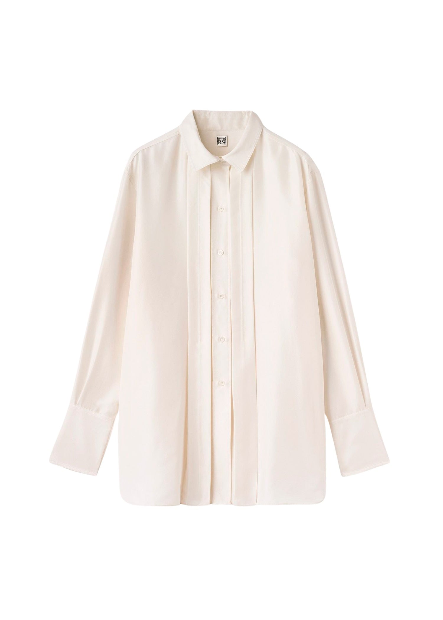 Chemise plissée et boutonnée - Macadamia