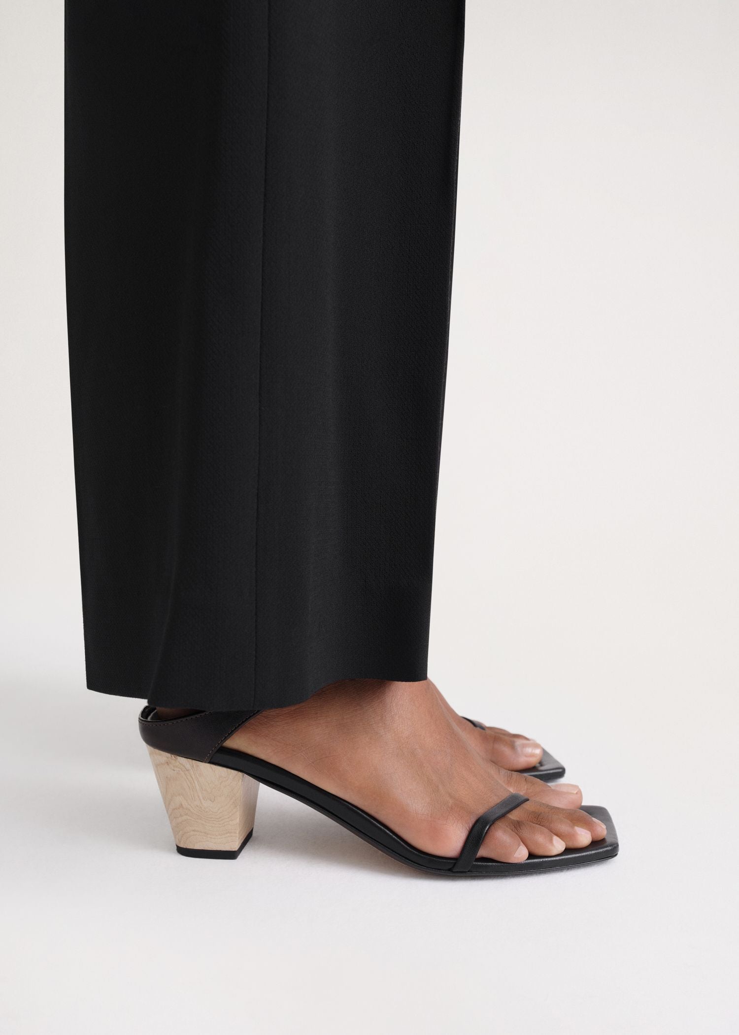 Sandales à talons 60 en cuir - Black