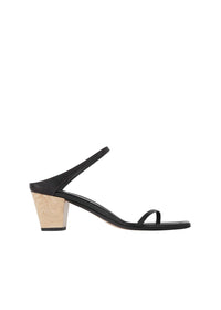 Sandales à talons 60 en cuir - Black