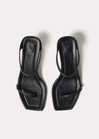 Sandales à talons 60 en cuir - Black