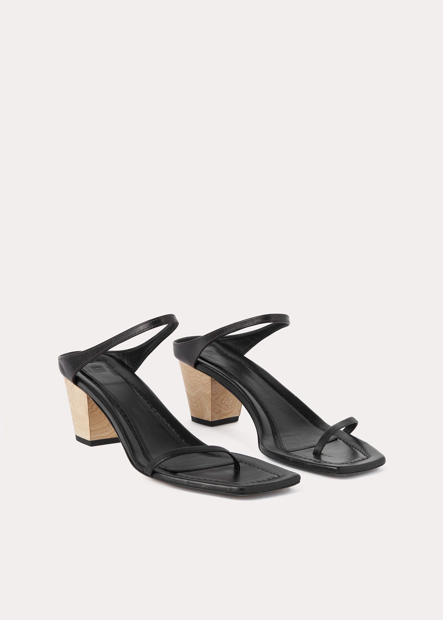 Sandales à talons 60 en cuir - Black