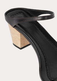 Sandales à talons 60 en cuir - Black
