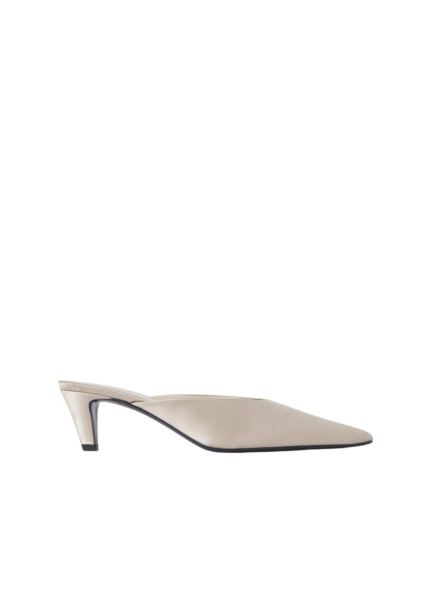 Mules à talons pointues 65 en satin - Sand