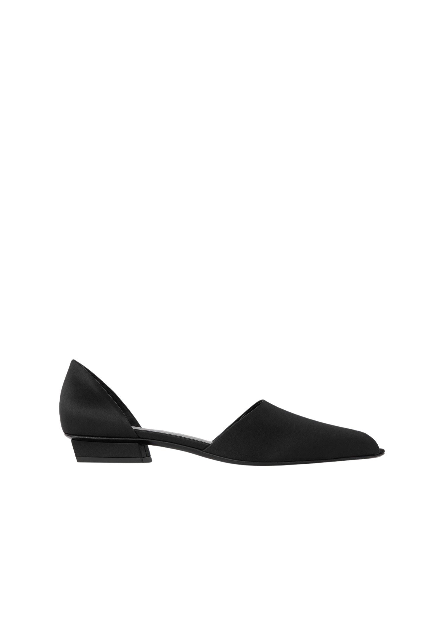 Open toe ballerina shoes - Black