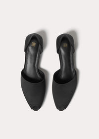 Open toe ballerina shoes - Black