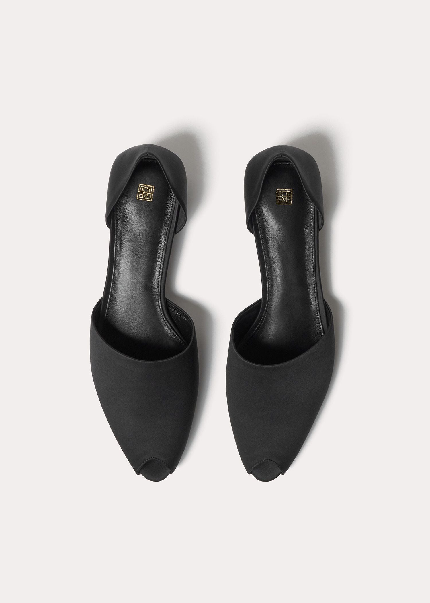 Open toe ballerina shoes - Black