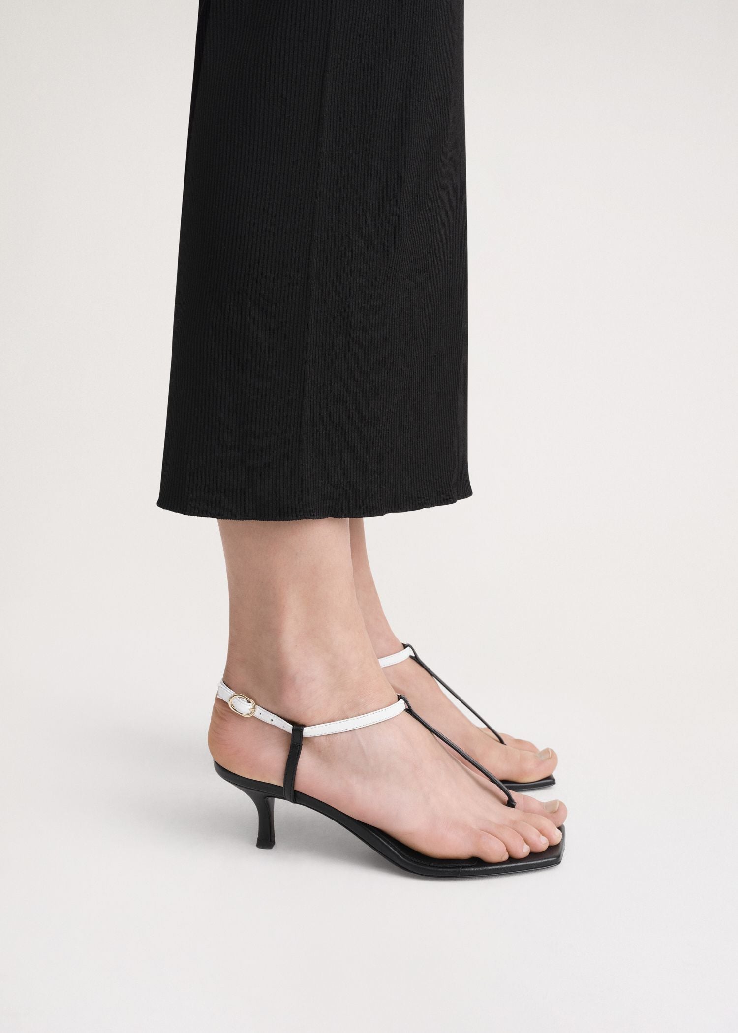 Sandales à talons 55 en cuir - Black & White