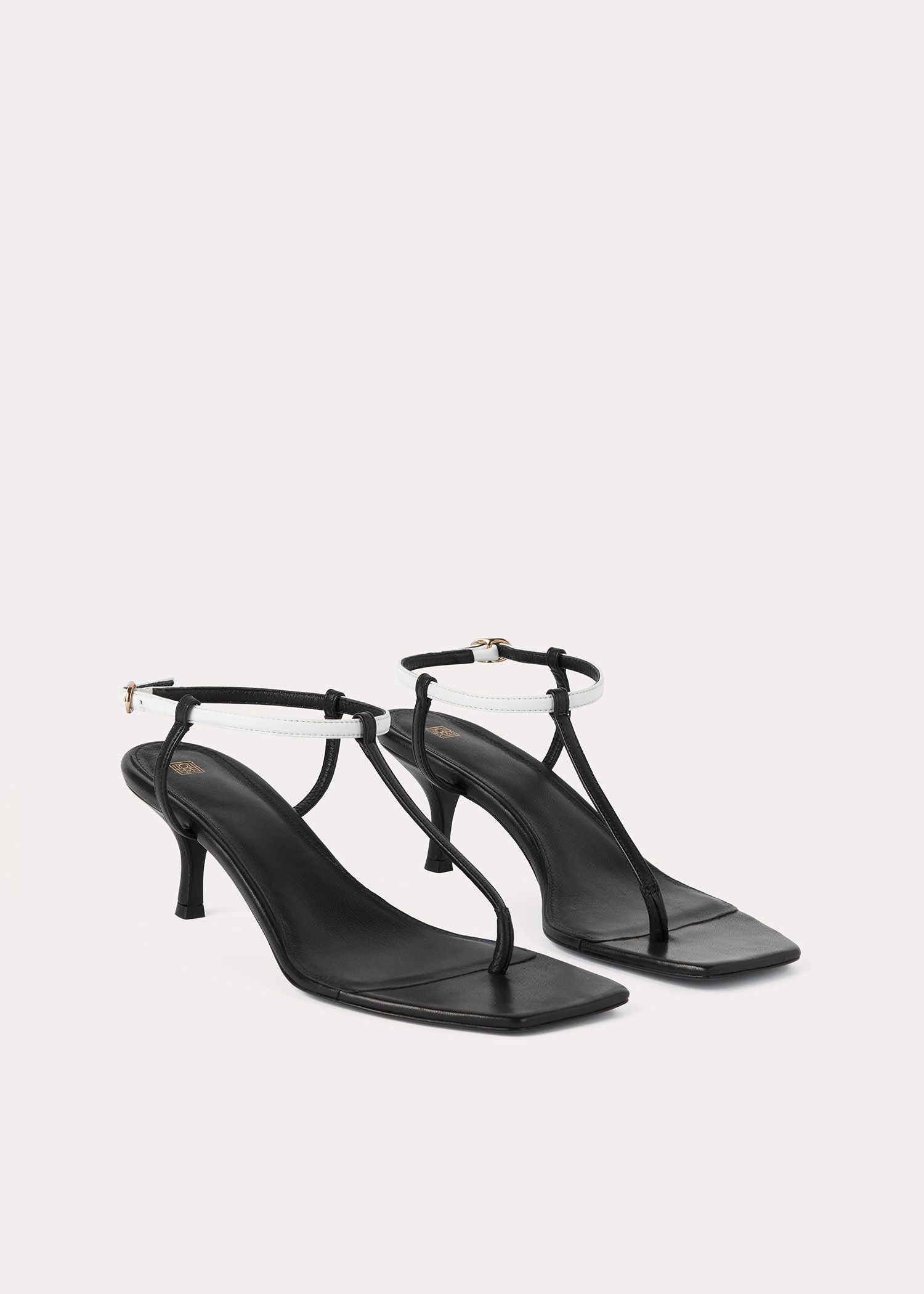 Sandales à talons 55 en cuir - Black & White