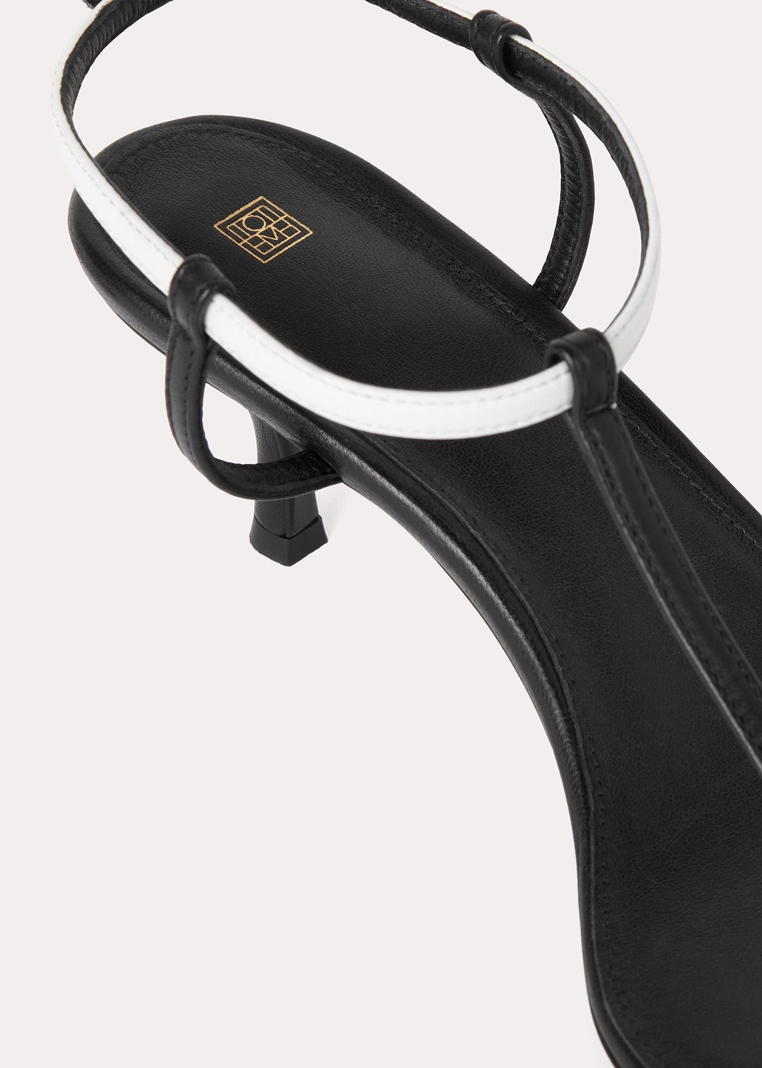 Sandales à talons 55 en cuir - Black & White