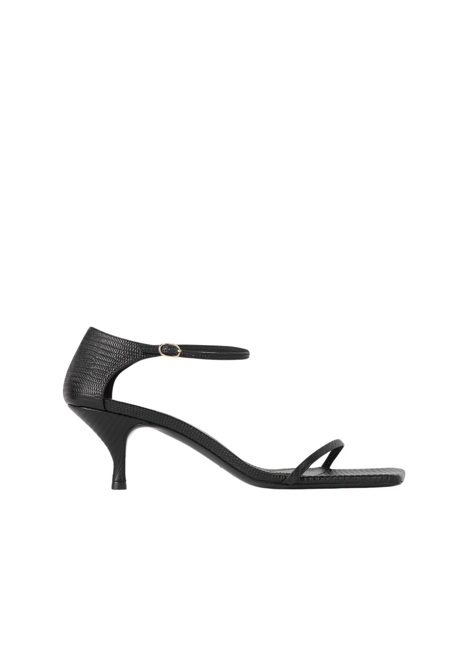 Sandales à talons 55 avec lanières - Black Lizard