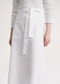 Jupe midi à taille nouée - White