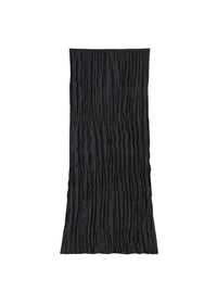 Jupe midi texturée en soie - Black