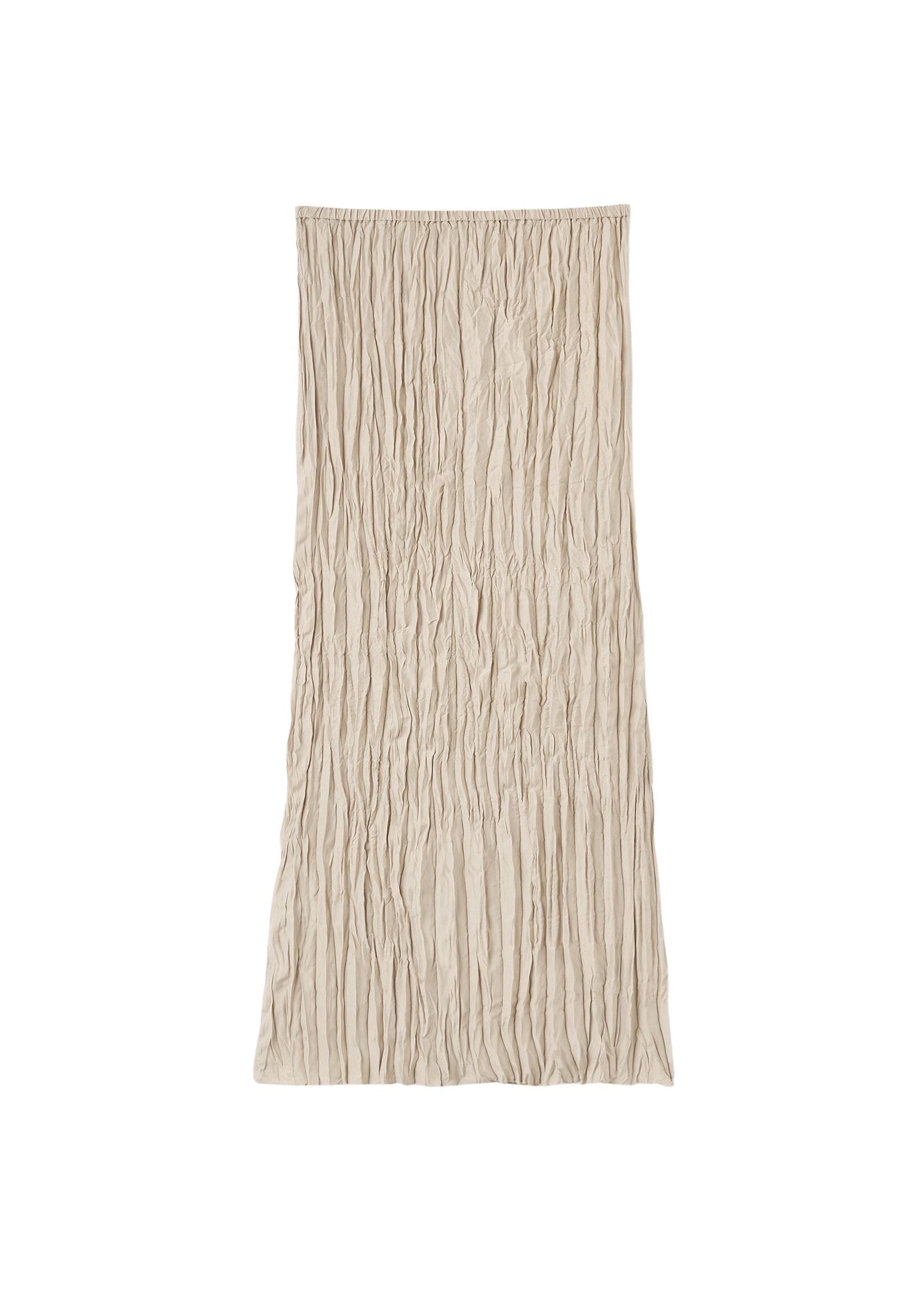 Textured silk midi skirt - Overcast Beige