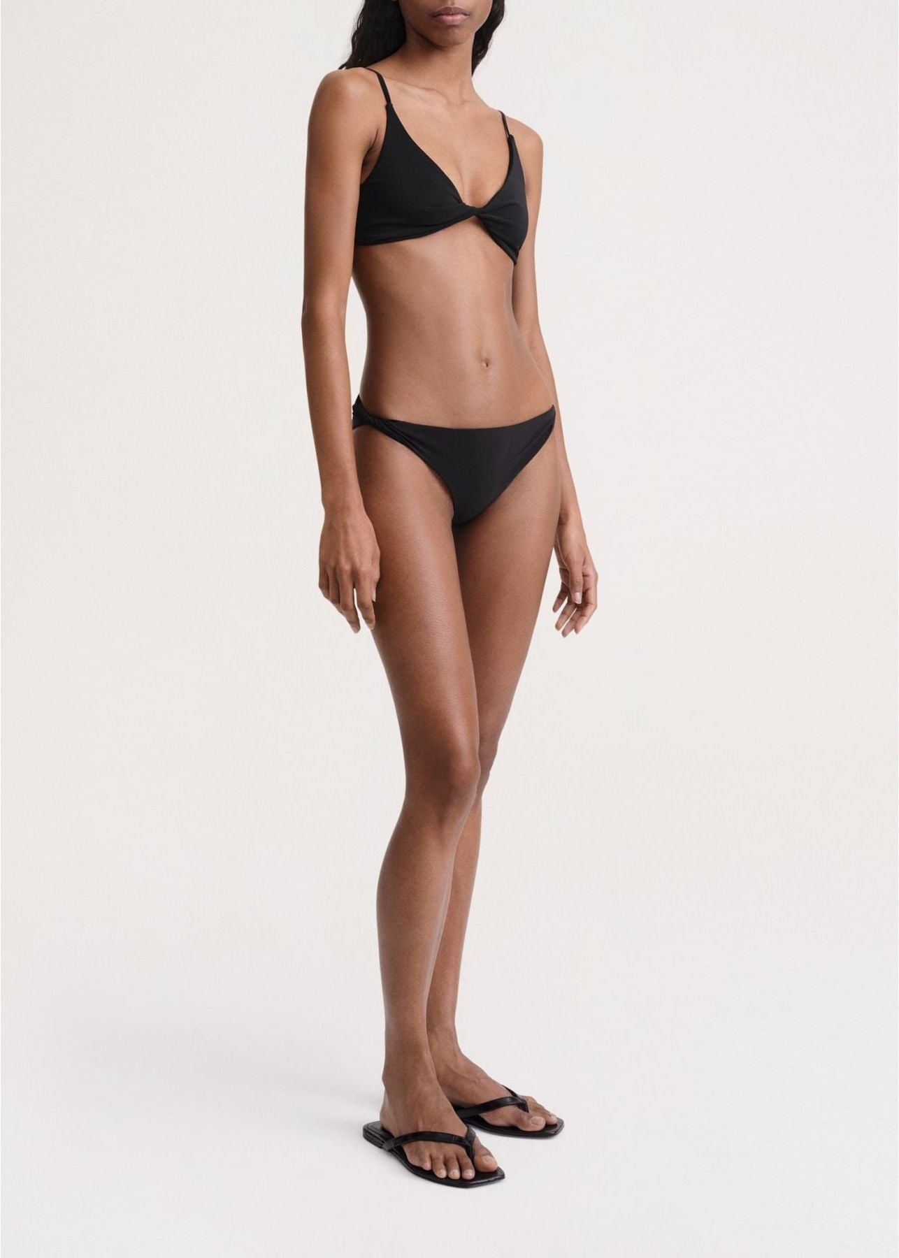 Twisted rib bikini bottoms - Black