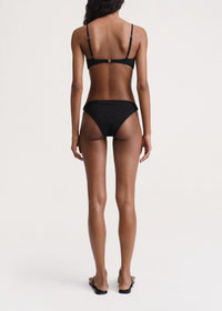 Twisted rib bikini bottoms - Black