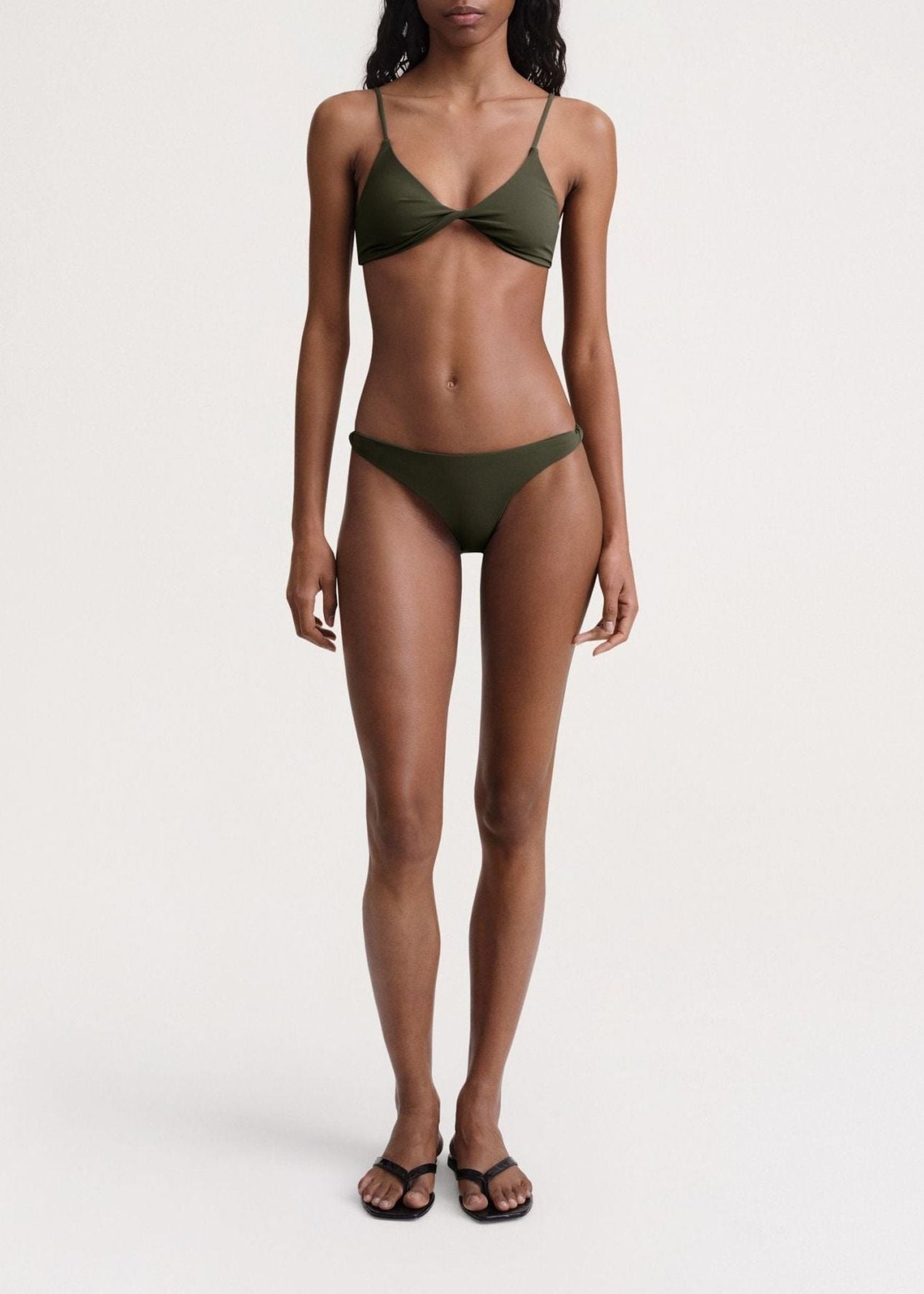 Haut de bikini torsadé - Faded Olive