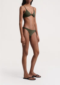 Haut de bikini torsadé - Faded Olive