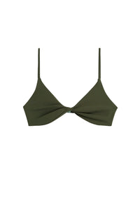 Haut de bikini torsadé - Faded Olive