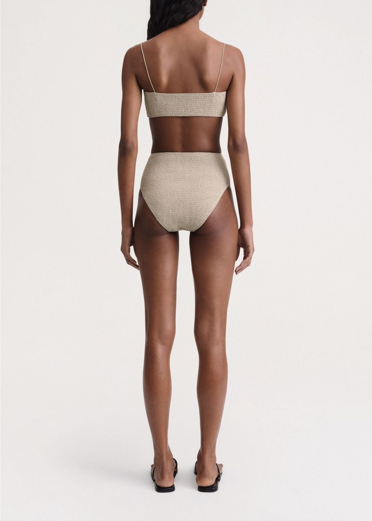Bas de bikini smocké - Silver Grey