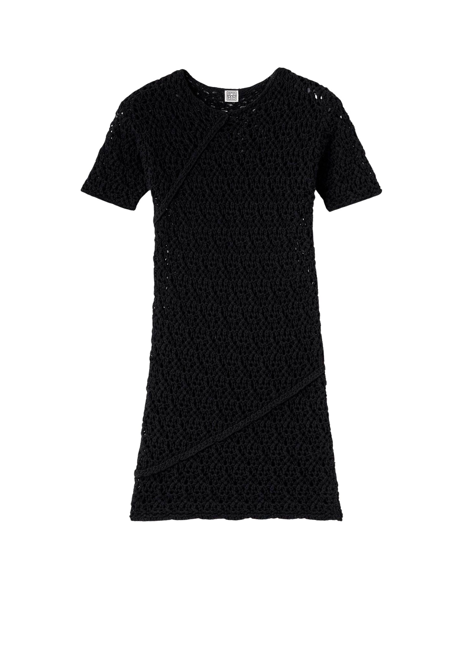 T-shirt torsadé en crochet - Black