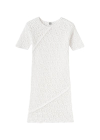 T-shirt torsadé en crochet - White