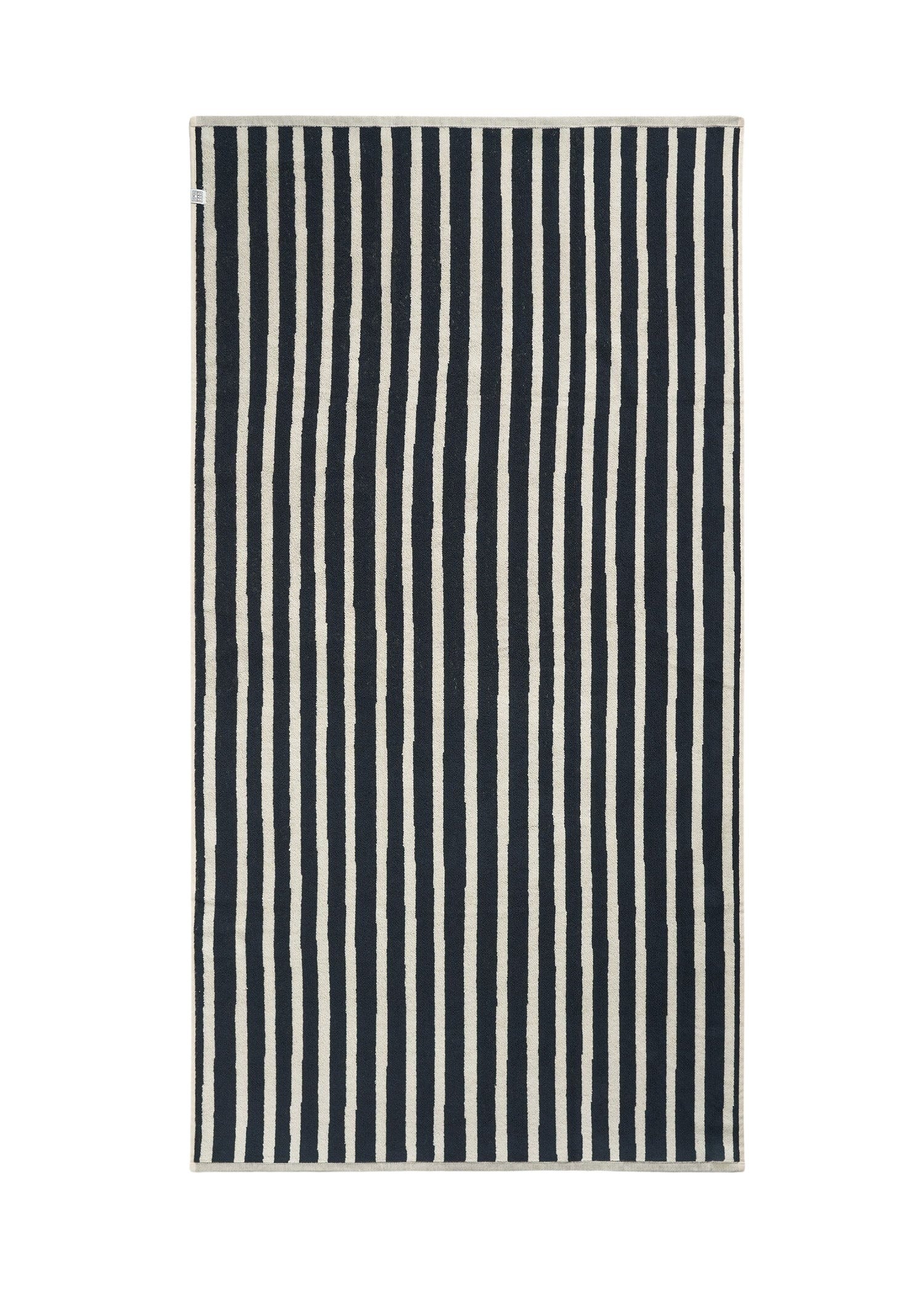 Serviette à rayures dessinées - Dark Navy Stripe