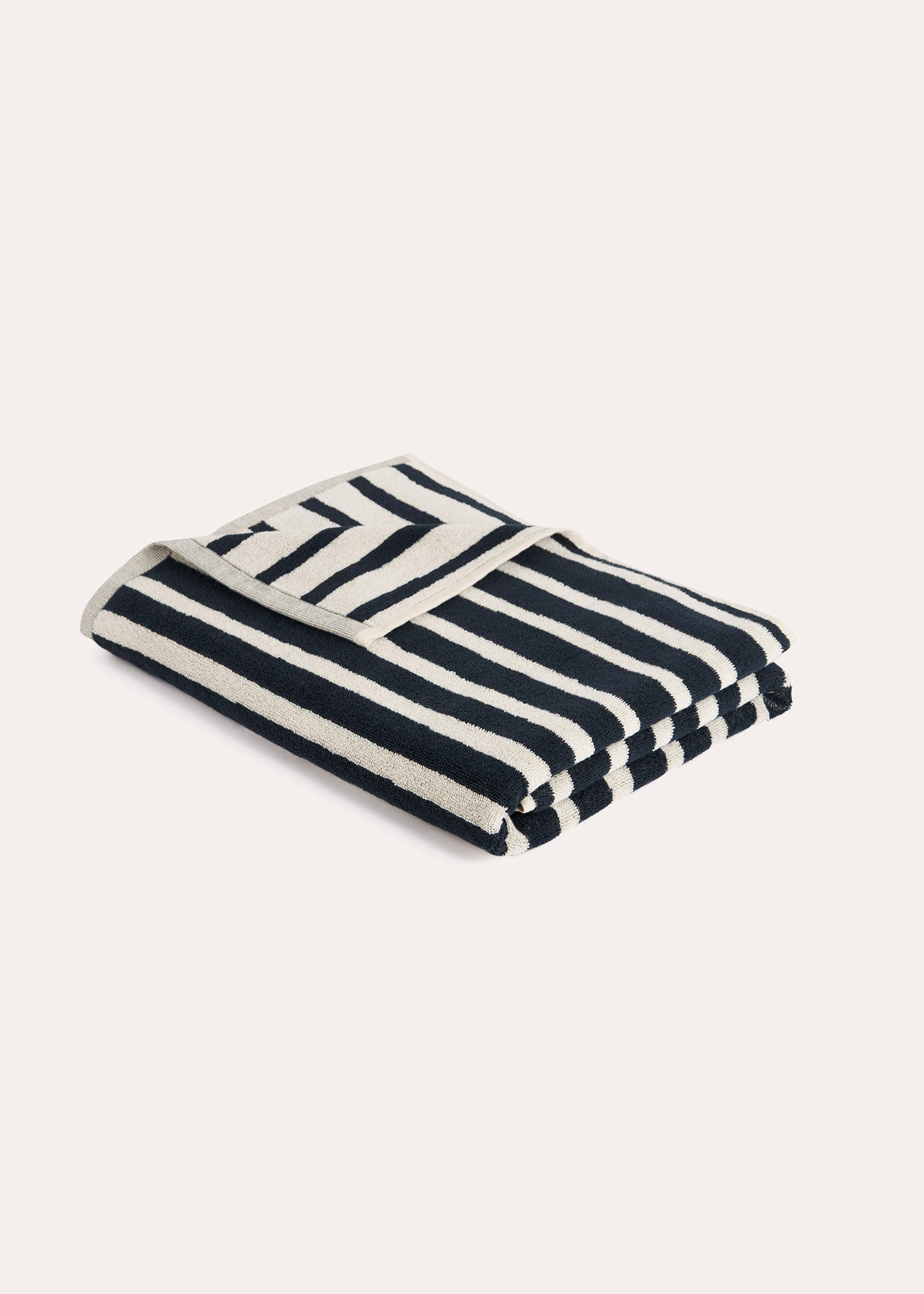 Serviette à rayures dessinées - Dark Navy Stripe