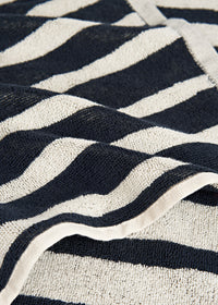 Serviette à rayures dessinées - Dark Navy Stripe