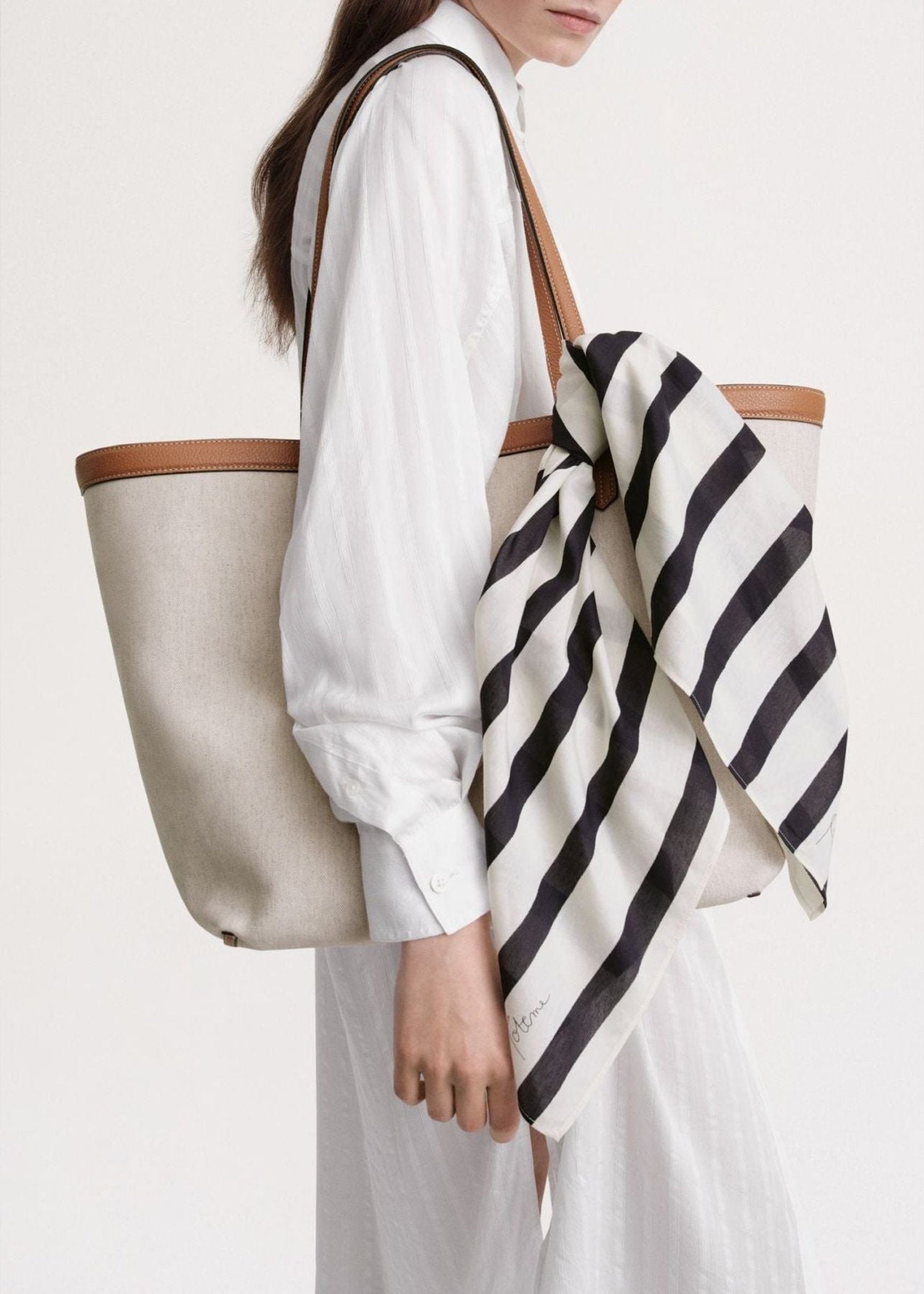 Écharpe à rayures dessinées - Dark Navy Stripe