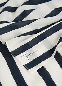 Écharpe à rayures dessinées - Dark Navy Stripe