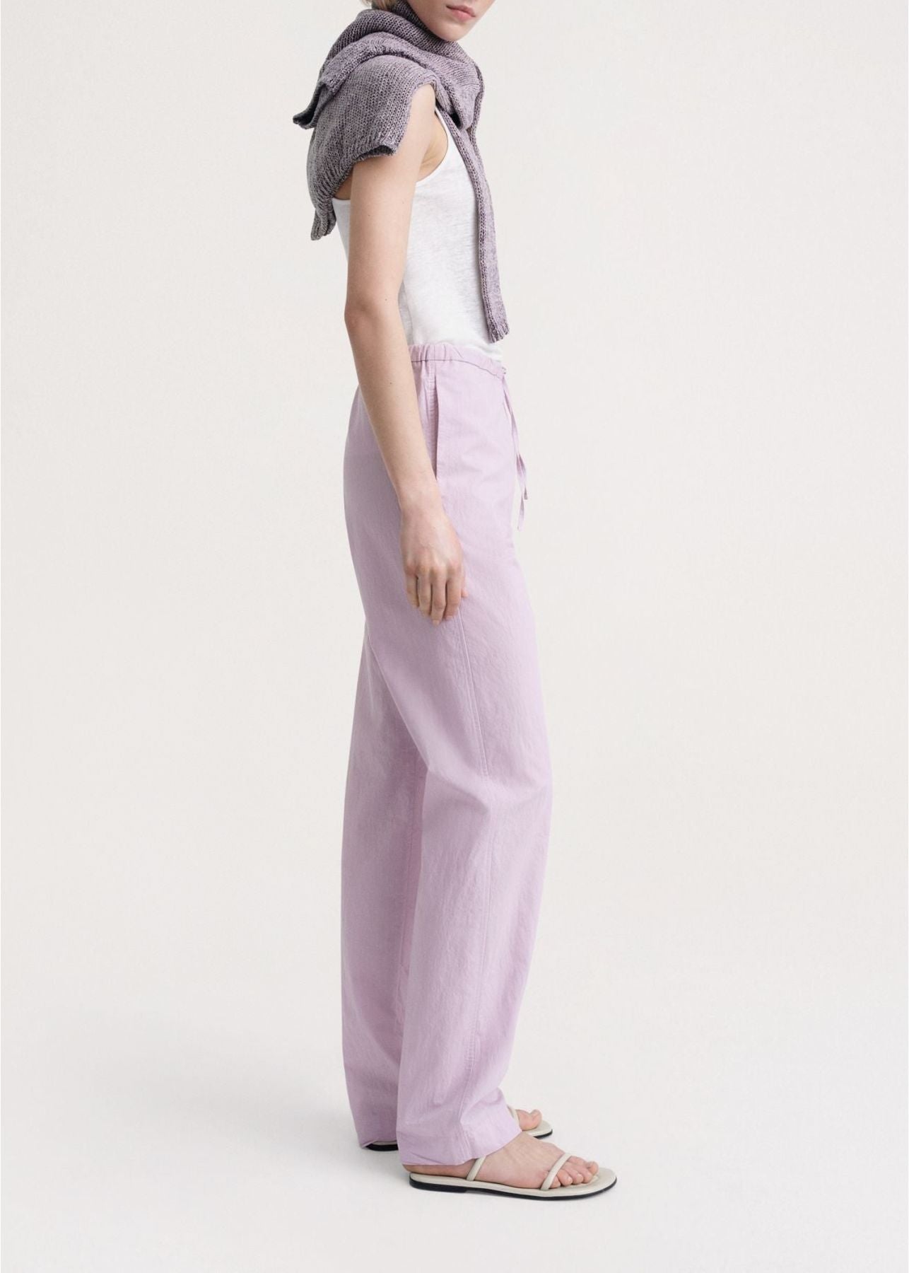Pantalon à cordon de serrage pressé - Lilac