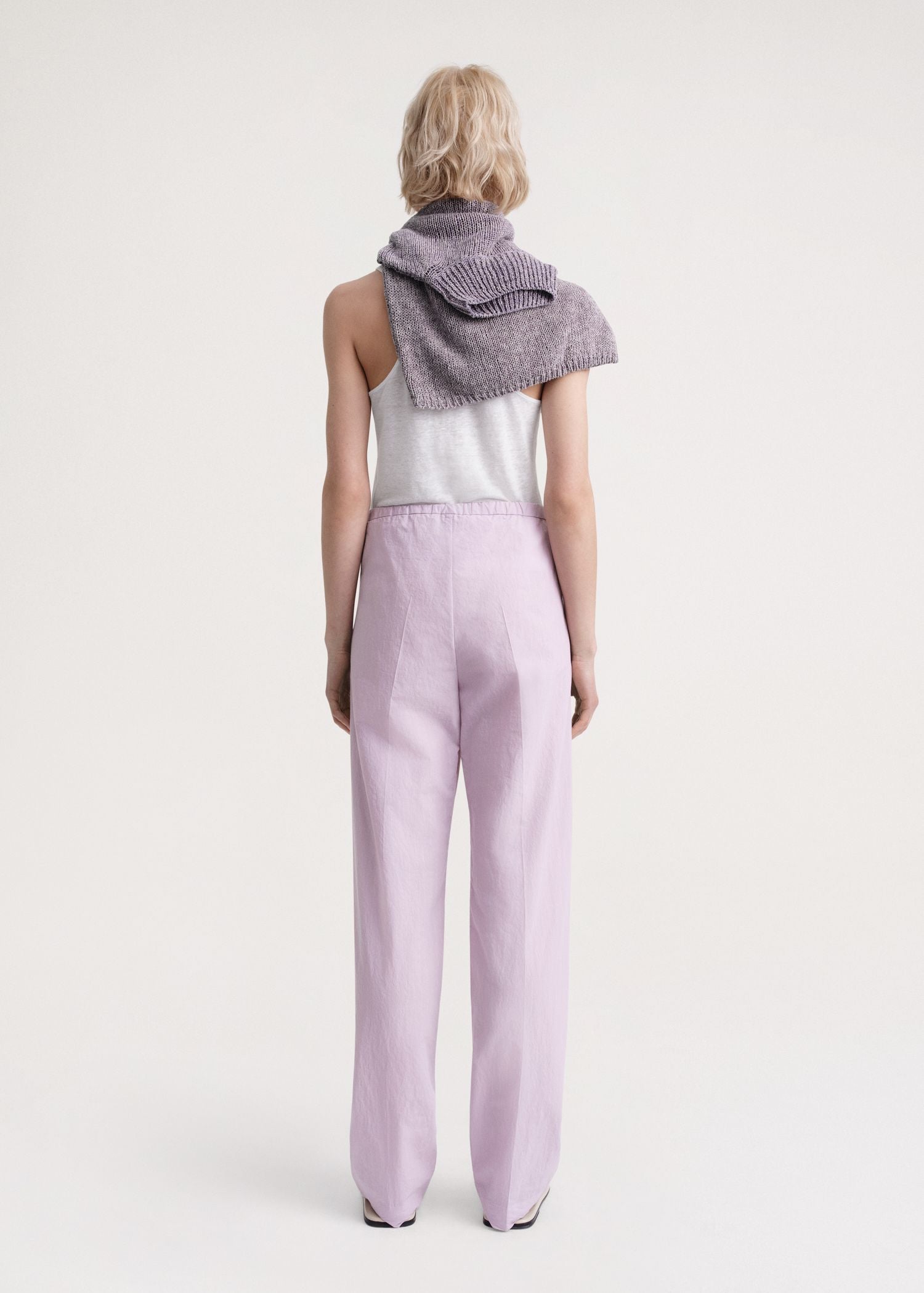 Pantalon à cordon de serrage pressé - Lilac
