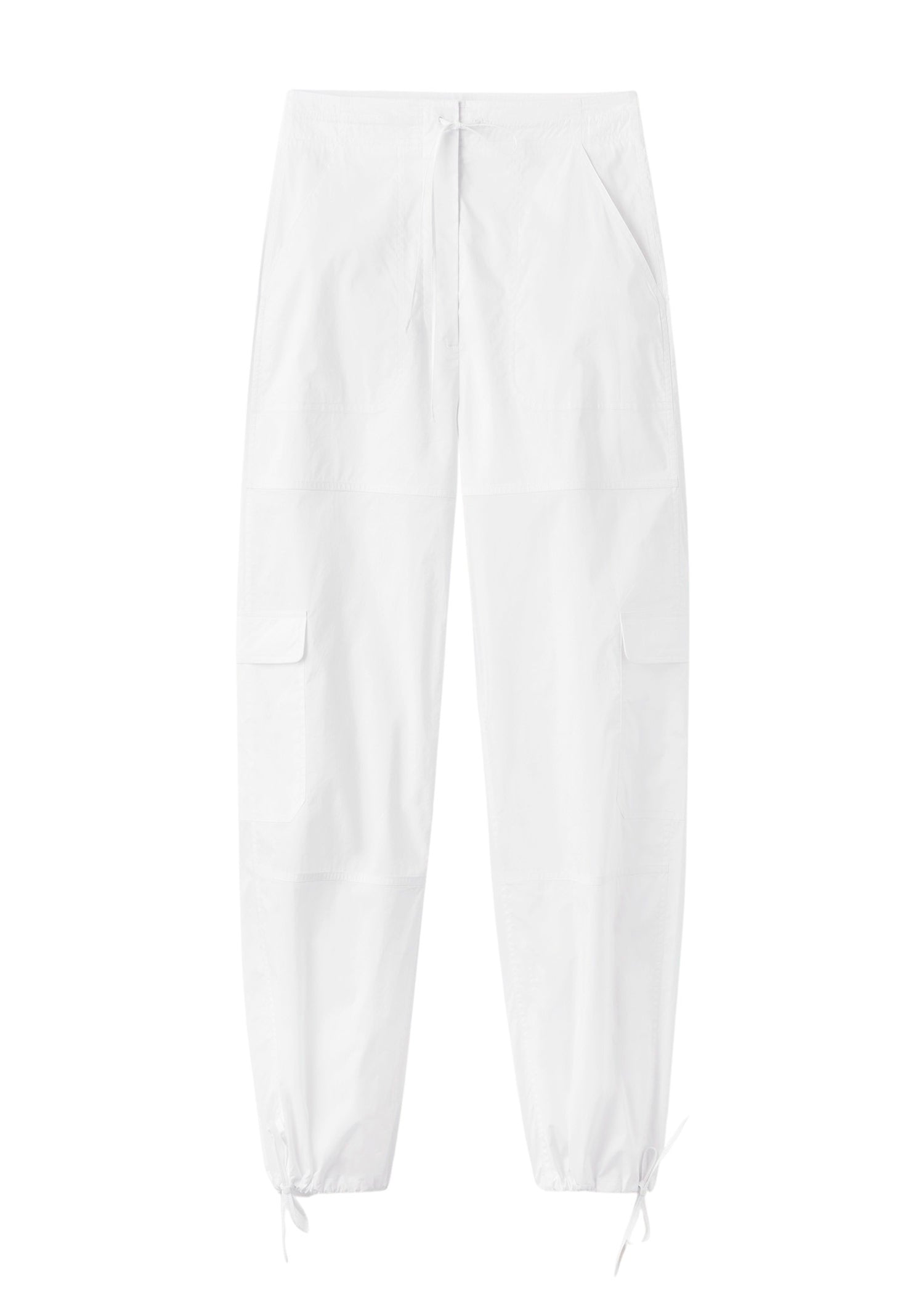 Pantalon cargo à multiples poches - White