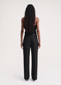 Pantalon de tailleur en laine mélangée - Black