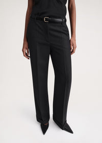 Pantalon de tailleur en laine mélangée - Black
