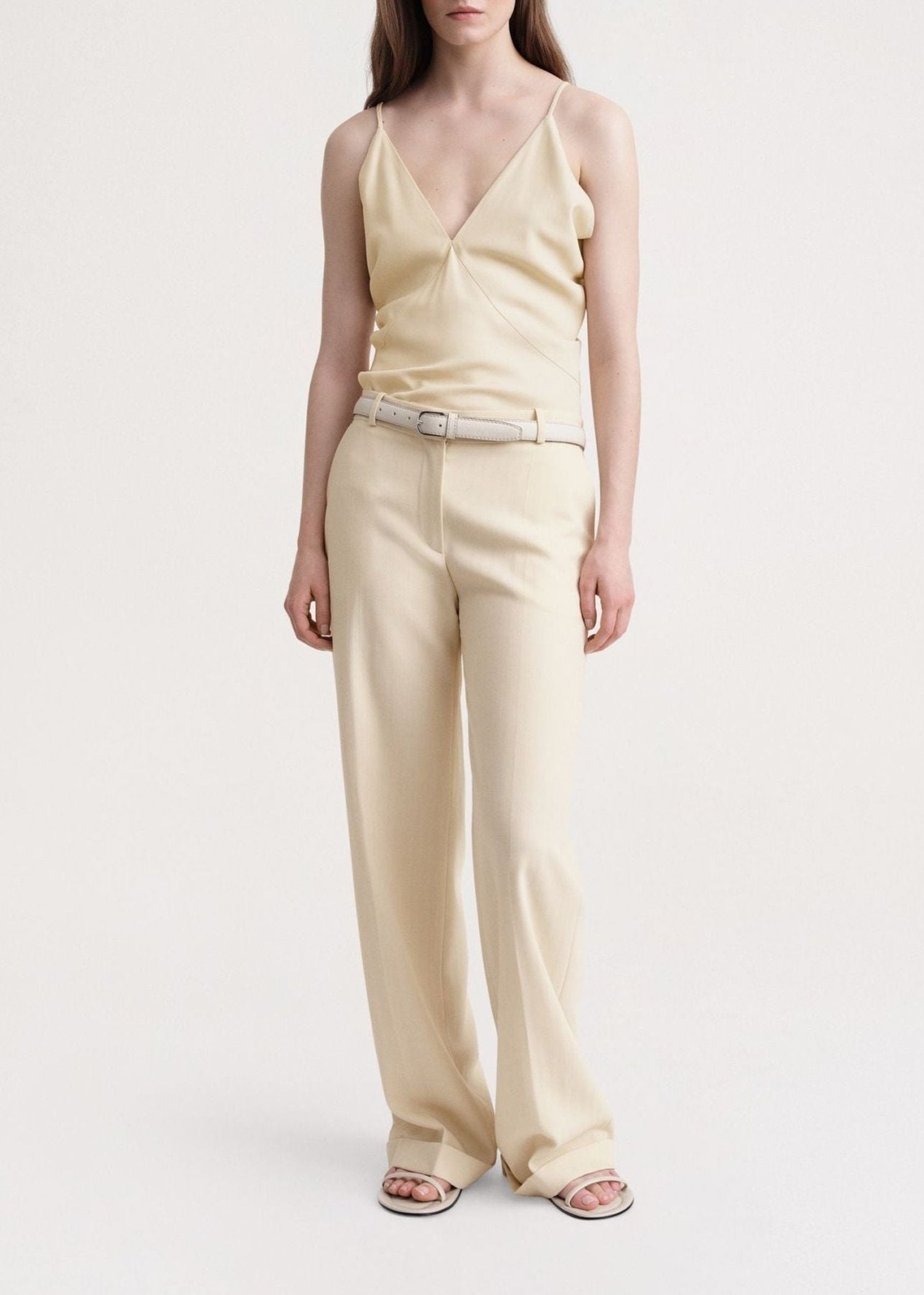 Pantalon de tailleur à chevrons - Bleached Sand