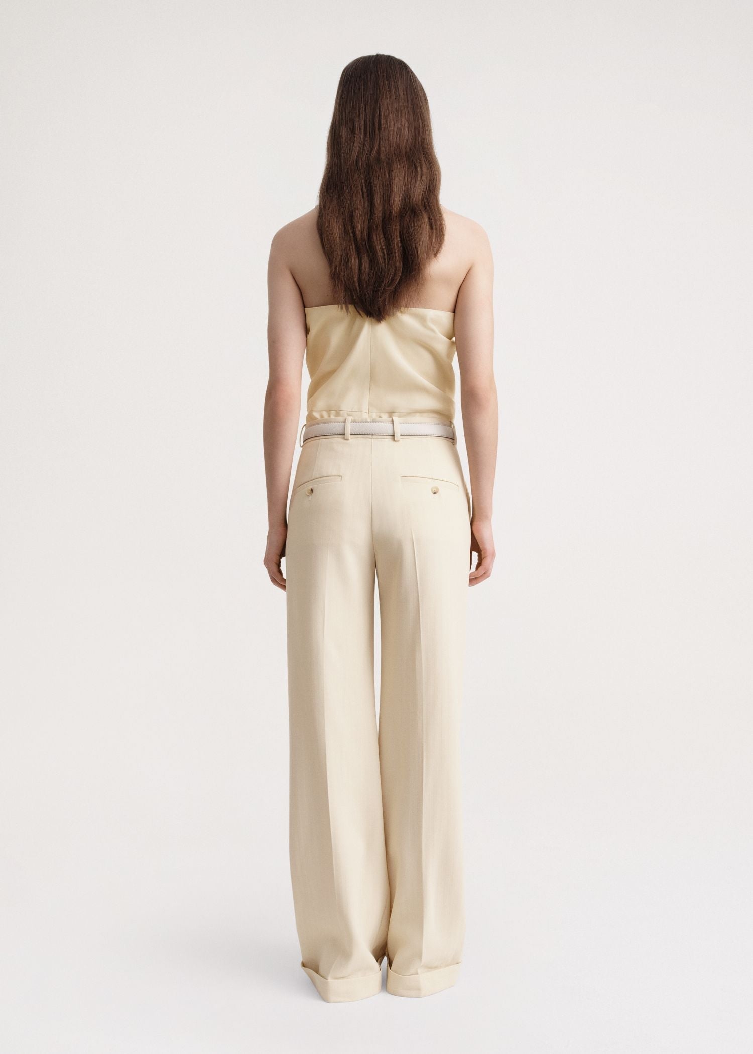 Pantalon de tailleur à chevrons - Bleached Sand
