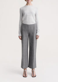 Pantalon large en laine - Grey Melange