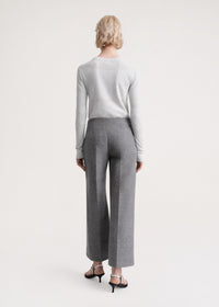 Pantalon large en laine - Grey Melange
